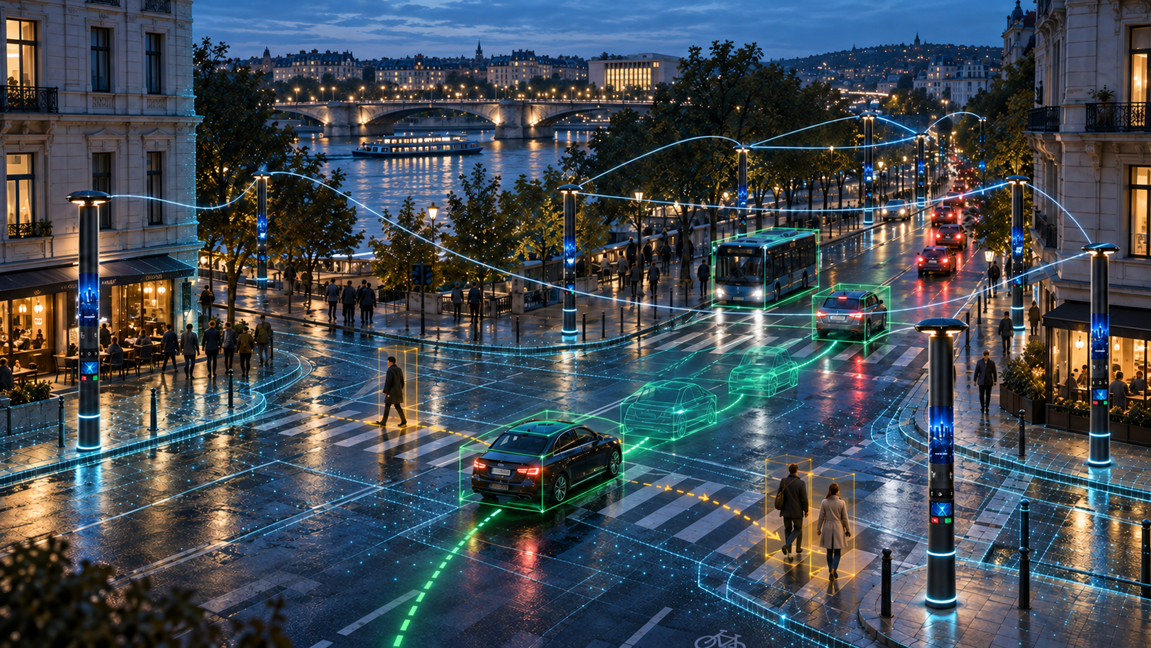 Concept visual of a collaborative urban Sentinel network
